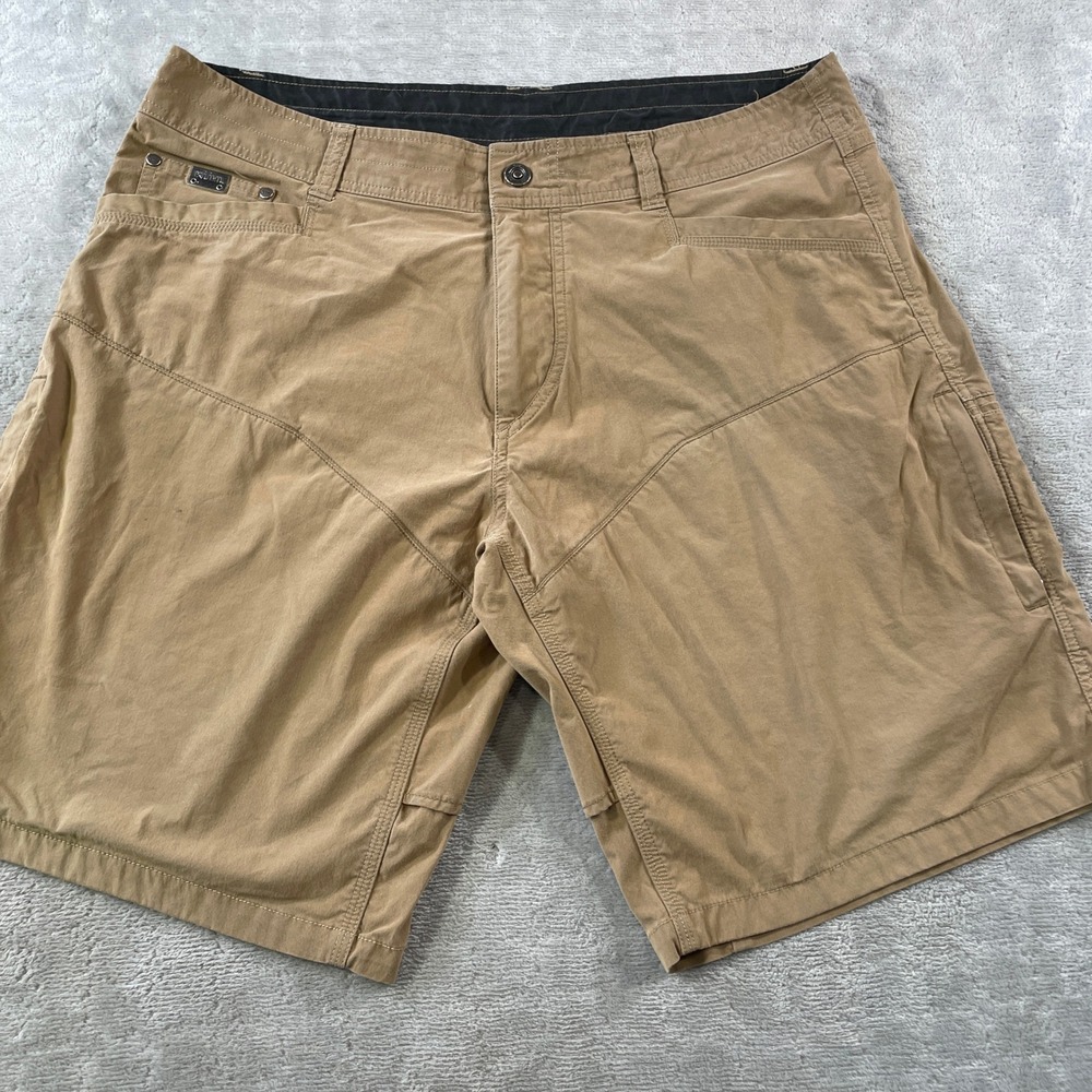KUHL Renegade Cargo Shorts Mens 38 Brown Hiking Outdoor Performance‎ Stretch